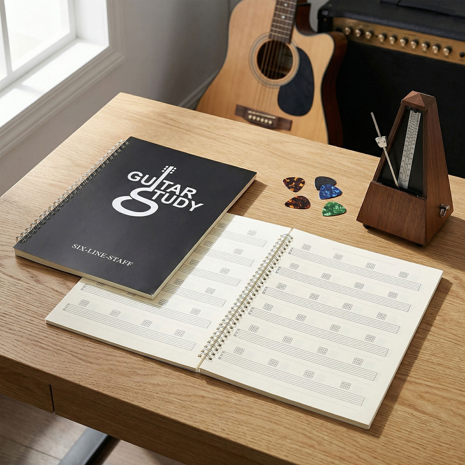 2 Adet Gitar Not Defteri, Boş  - Blank Sheet Music Notebook incelemesi ve fiyatı