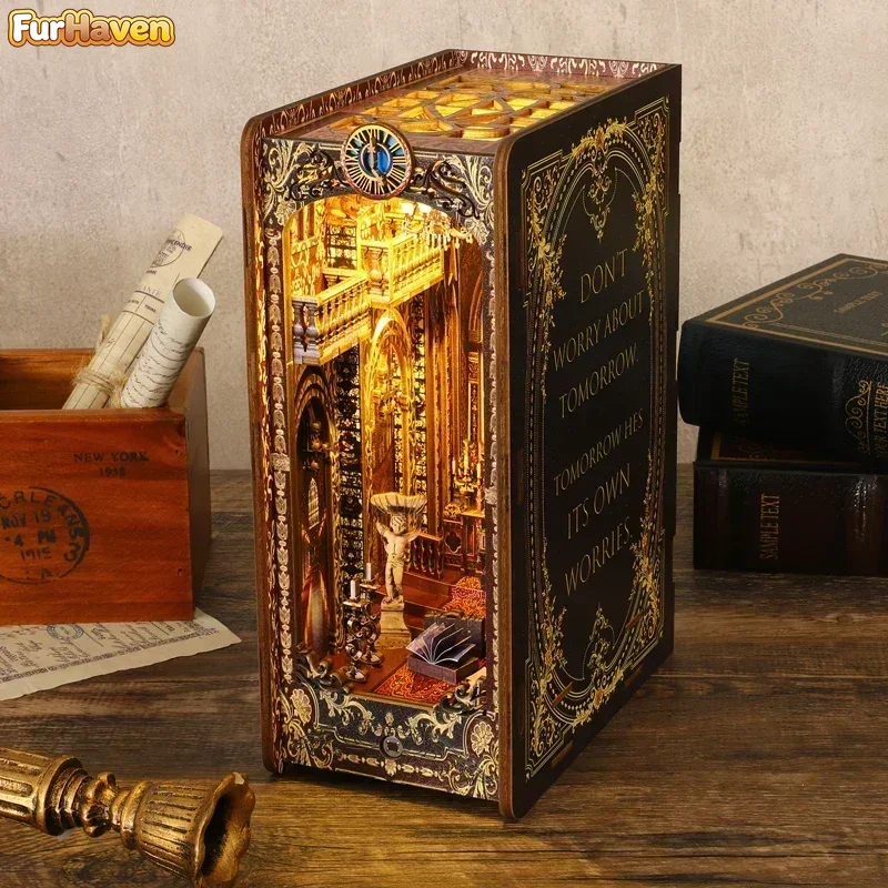 DIY Ahşap Kitap Köşesi Raf Ekl - Diy Wooden Book Nook Kit Shelf Insert incelemesi ve fiyatı