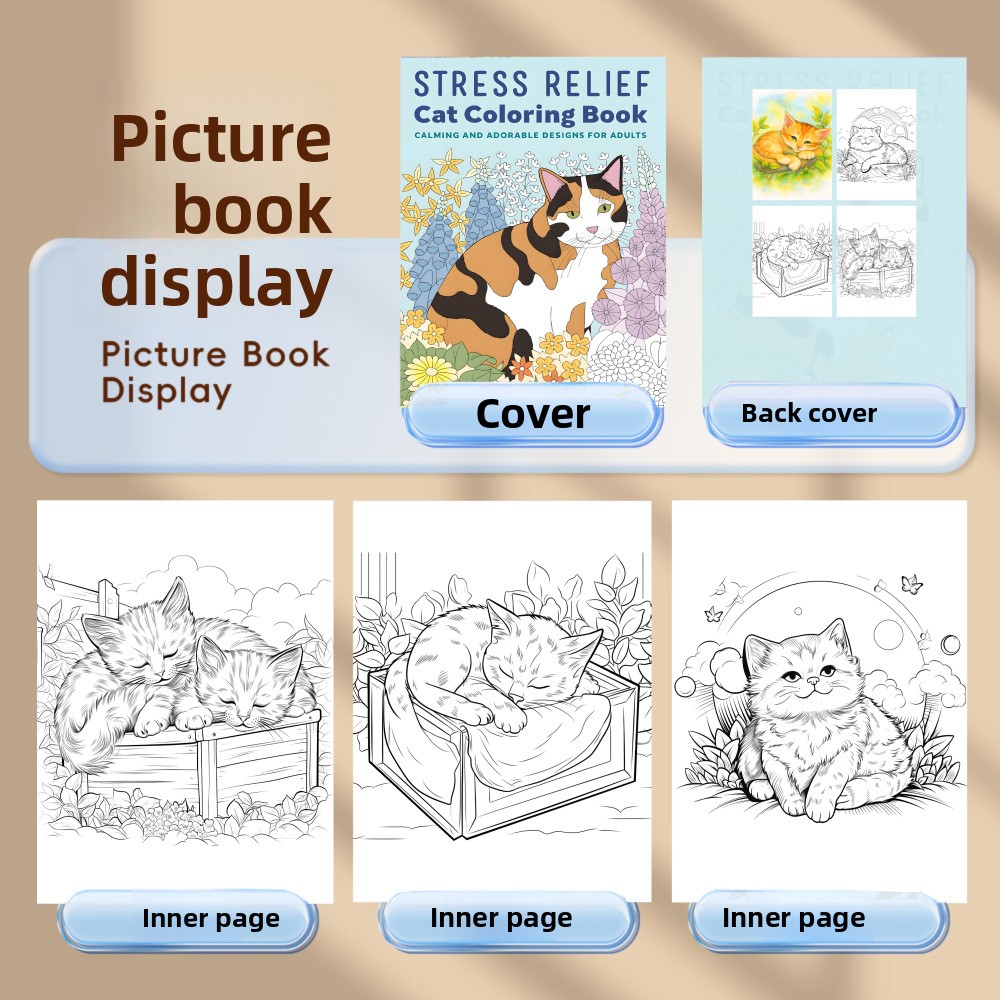 Stres Giderici Kedi Boyama Kit - Adult Coloring Book Stress Relief incelemesi ve fiyatı